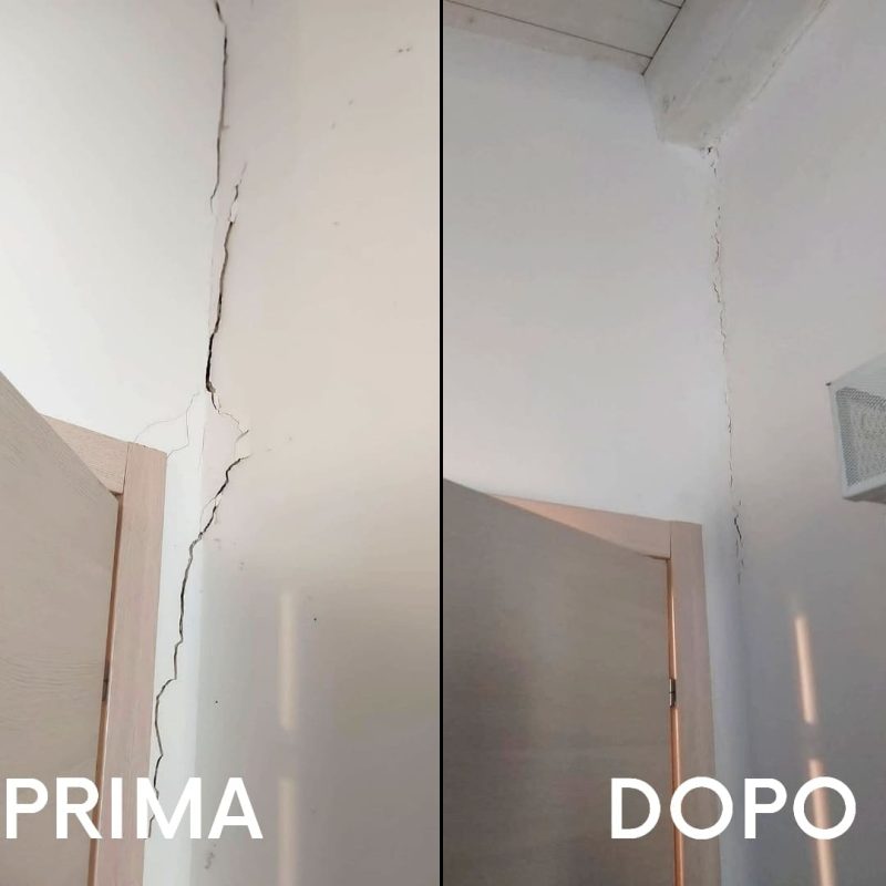 consolidamento-fondazioni-soluzione-elettrosmosi-risultati consolidamento fondazioni rimedio elettrosmosi richiusura naturale delle crepe. Risultati prima e dopo impianto elettrosmotico